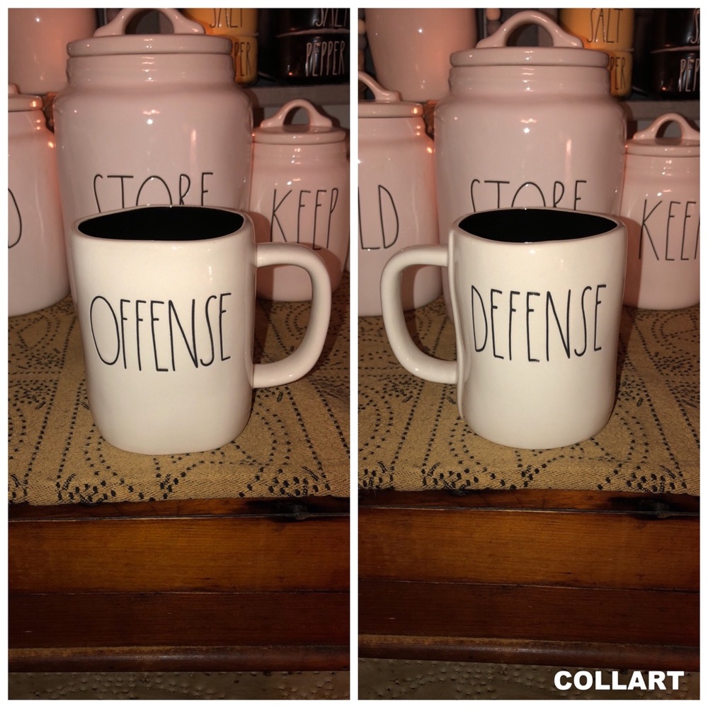 Rae Dunn OFFENSE DEFENSE Double Sided Mug